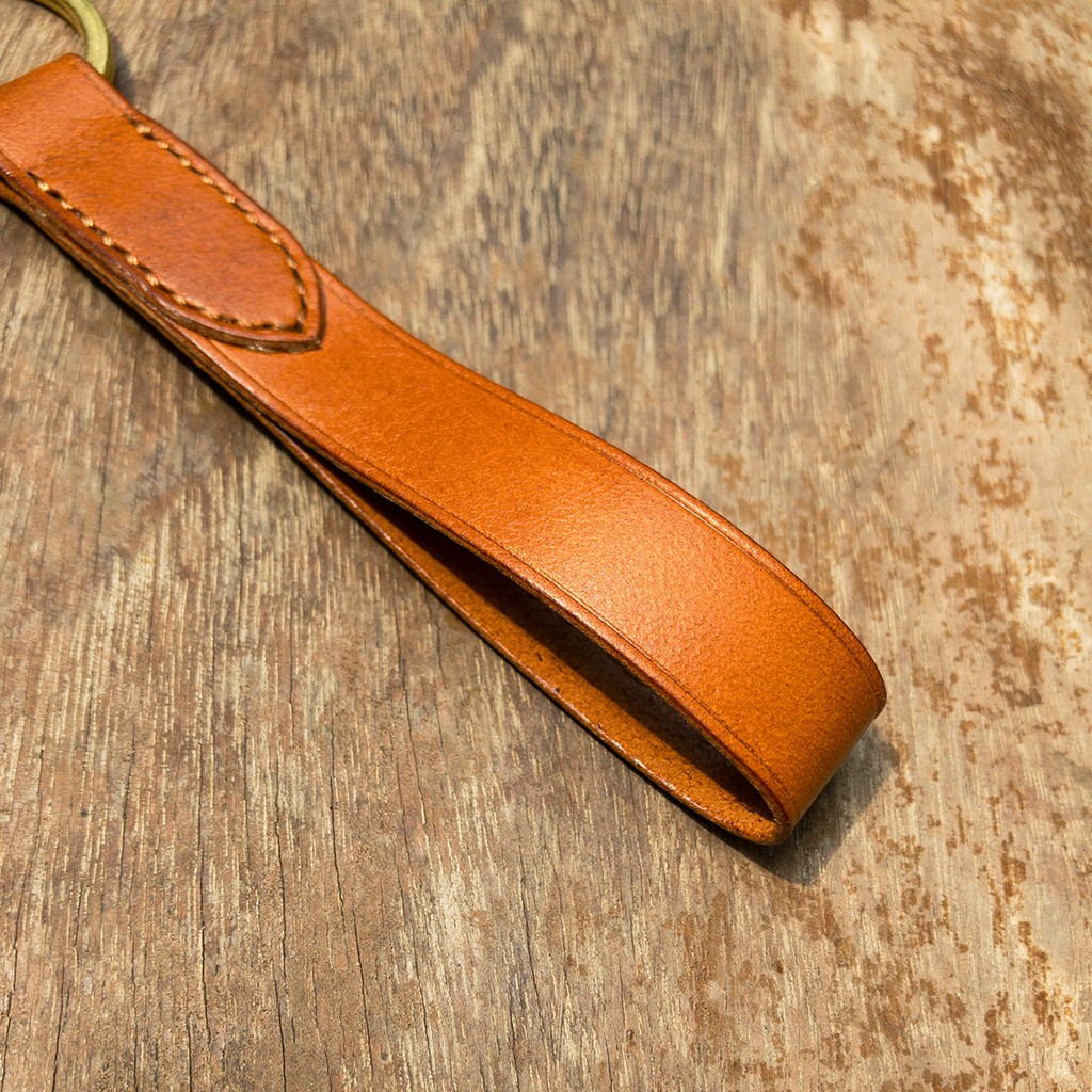 Móc khoá bằng da thời trang màu nâu, sản phẩm đồ thủ công chất liệu da bò thật nhập khẩu - ASMK00101 | BigBuy360 - bigbuy360.vn