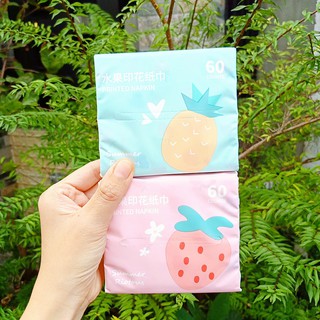 Khăn giấy vuông lớn 60 miếng Cute Fruit