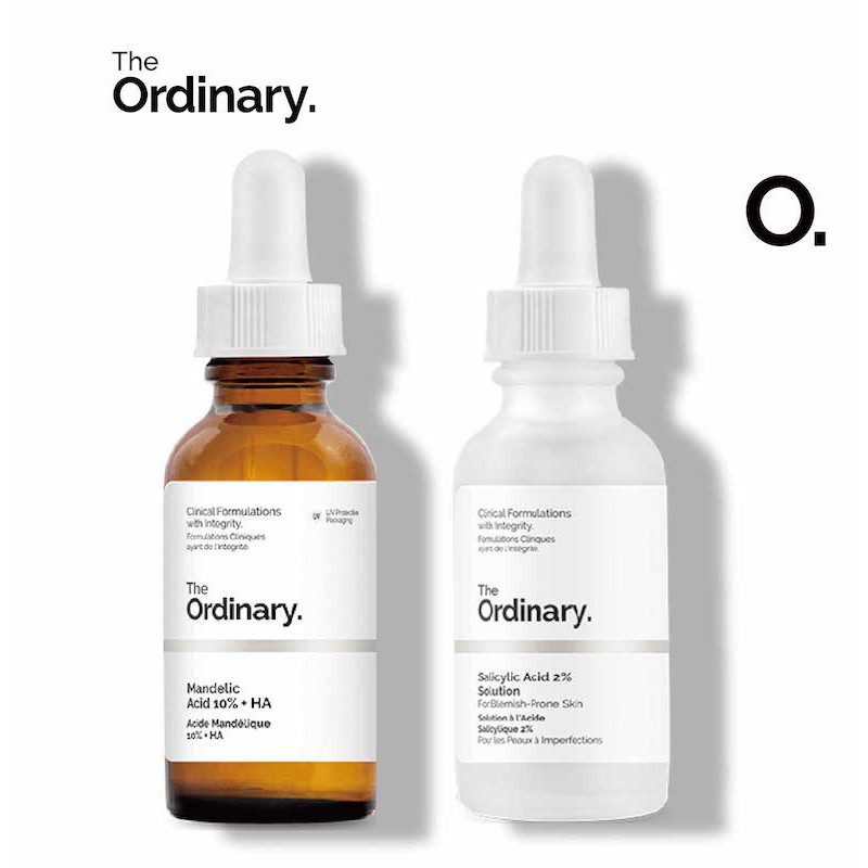 The Ordinary Store CP tẩy tế bào chết  Mandelic Acid 10% HA (AHA) Salicylic Acid 2% Solution (BHA) - 30ml*2