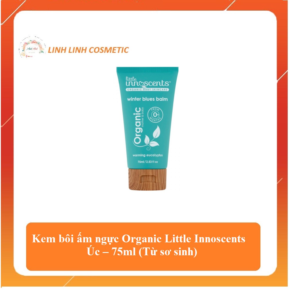 Dầu bôi ấm ngực từ Khuynh Diệp Little Innoscents winter blue balm Úc