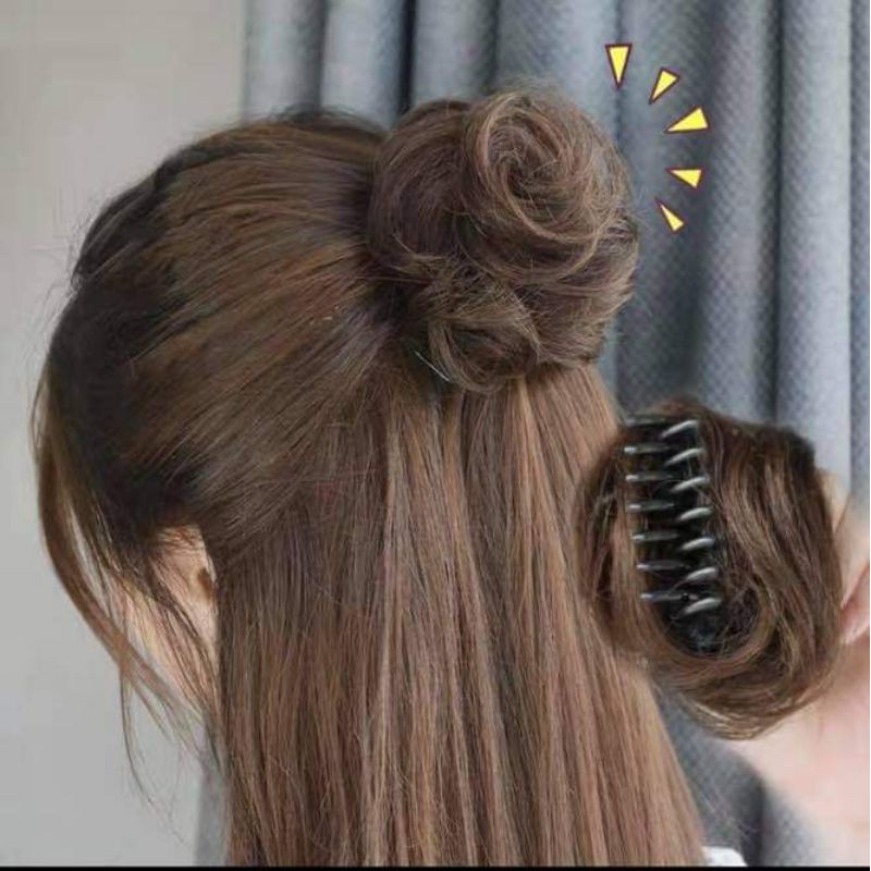 Tóc giả búi gắp kẹp cao cấp