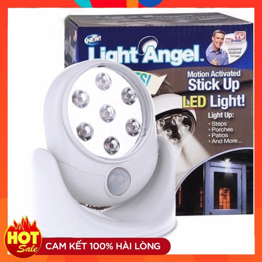 Đèn cảm ứng Light Angel, tự động tắt bật, xoay 360 độ cảm ứng hồng ngoại trống trộm thông minh