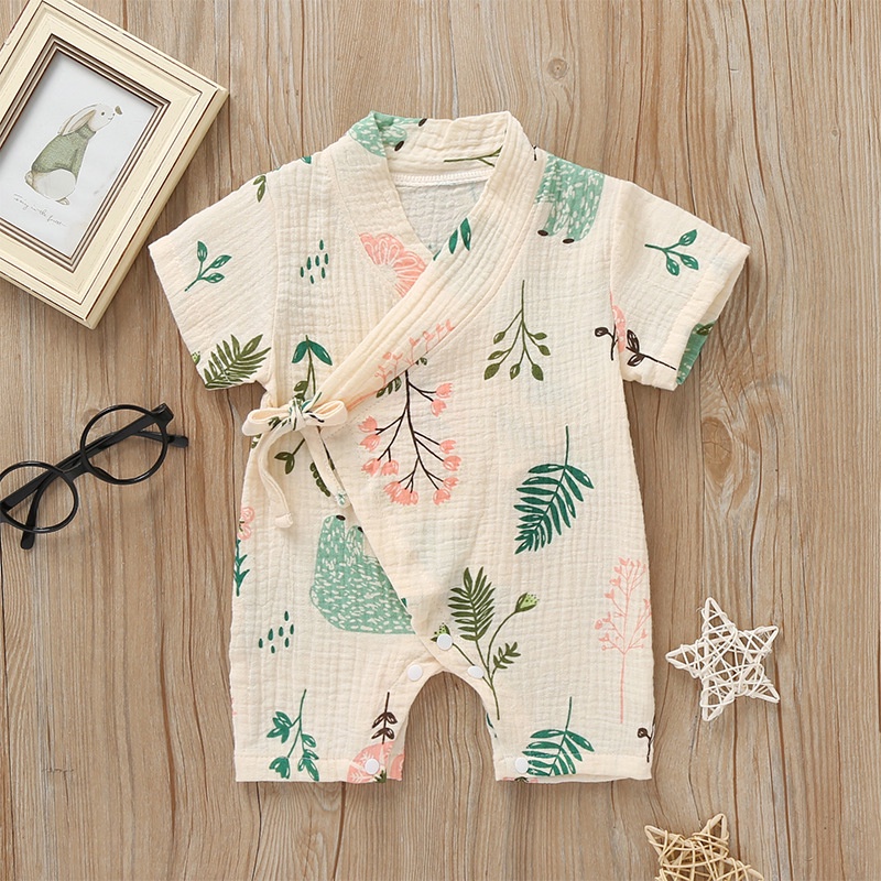 Body Tay Ngắn Cho Bé Trai Bé Gái Sơ Sinh 0-24 Tháng,Bodysuit Liền Thân Mùa Hè Áo Liền Quần Cho Bé trẻ em