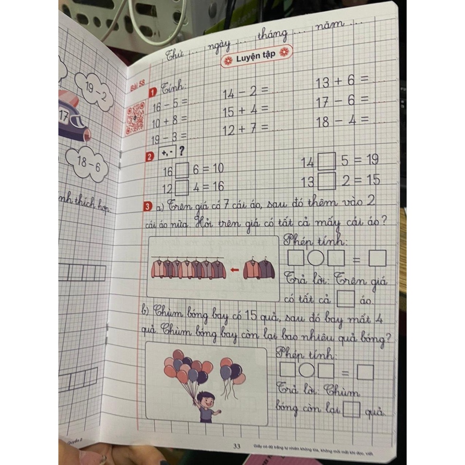 Sách - Vở ô li bài tập toán 1 tập 2 CD