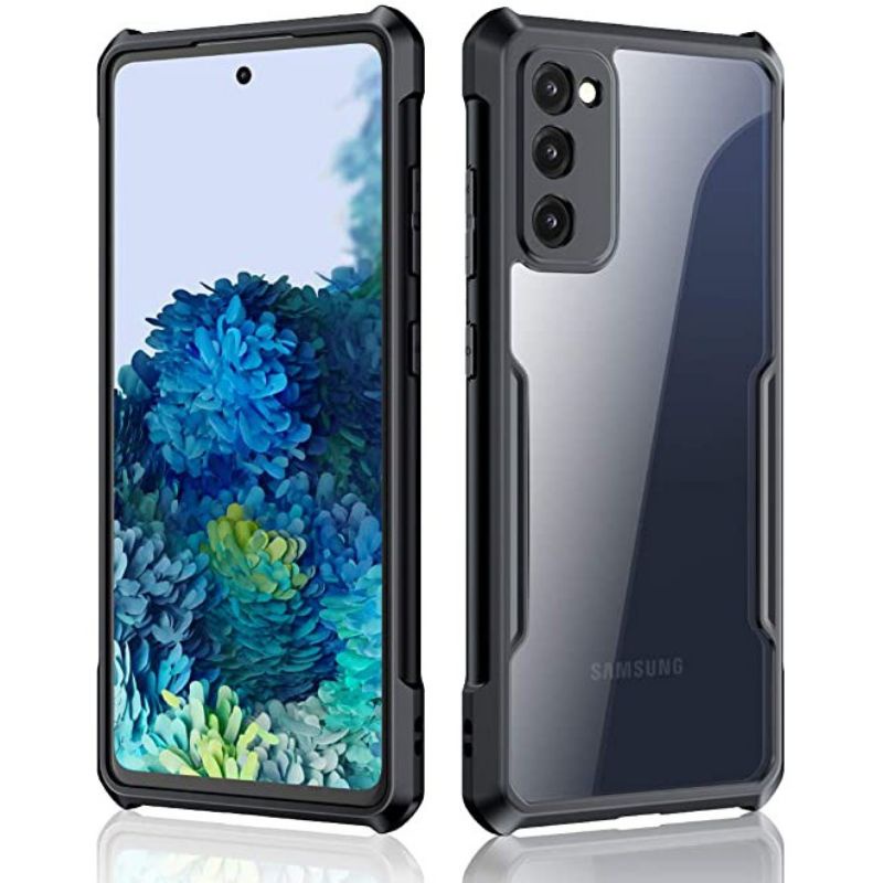 Ốp lưng chống sốc Xundd cho Galaxy S20 FE lưng kính về màu đen dẻo siêu đẹp