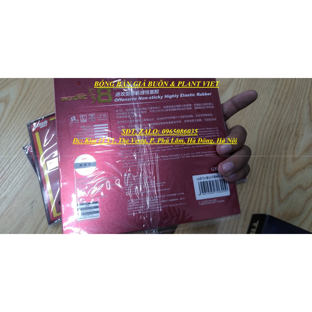 MẶT VỢT BÓNG BÀN DHS GOLD ARC 5, GOLD ARC 8 CHÍNH HÃNG