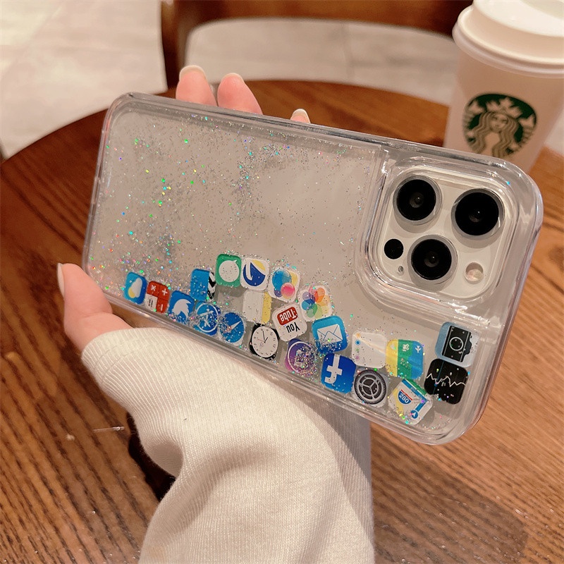 Ốp Điện Thoại Mềm Cát Chảy Chống Rơi Toàn Diện Đơn Giản Cho iPhone13 12 pro max xs/XR 6 7/8plus XR 11
