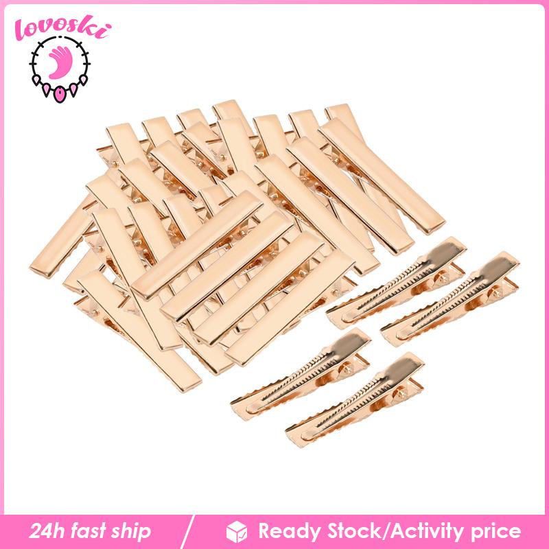 Set 500 Kẹp Tóc Cá Sấu Màu Vàng 56mm Tạo Kiểu DIY