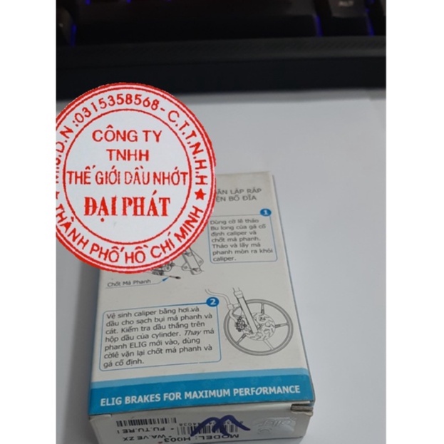Bố thắng dĩa, má phanh dĩa Elig EM327 Dùng cho Winner 150 (Sau)