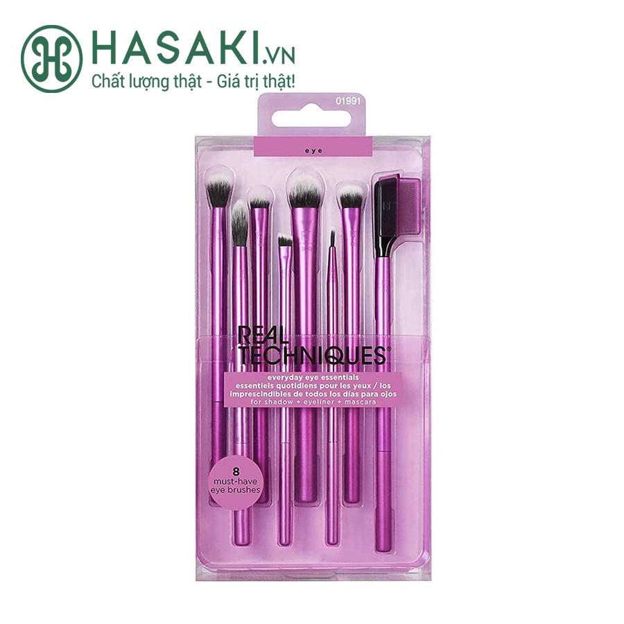 Bộ Cọ Mắt Real Techniques Everyday Eye Essentials 8 Cây Everyday Eye Essentials