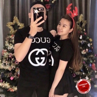 [Hàng Đẹp Chuẩn Shop] Áo Thun Cặp Nam Nữ chất thun Quảng Châu mịn đẹp