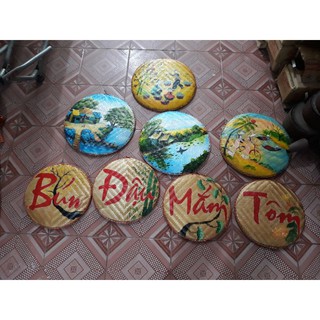 combo 7 tranh mẹt chữ và phong cảnh