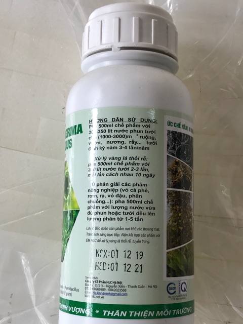 Nấm đối kháng Trichoderma Bacillus  chai 500ml