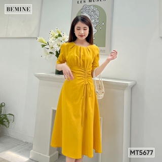 Đầm rút eo cổ tròn BEMINE MT5677