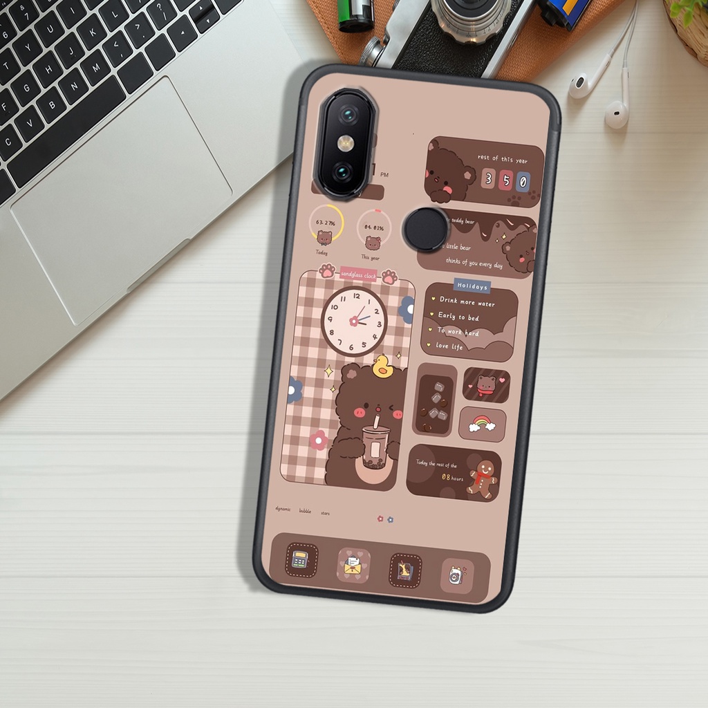ỐP LƯNG XIAOMI MI 6X/MI A2 - MI A2 LITE - REDMI 6 PRO - REDMI S2 , IN HÌNH GẤU NÂU CHOCOLATE ĐÁNG YÊU.