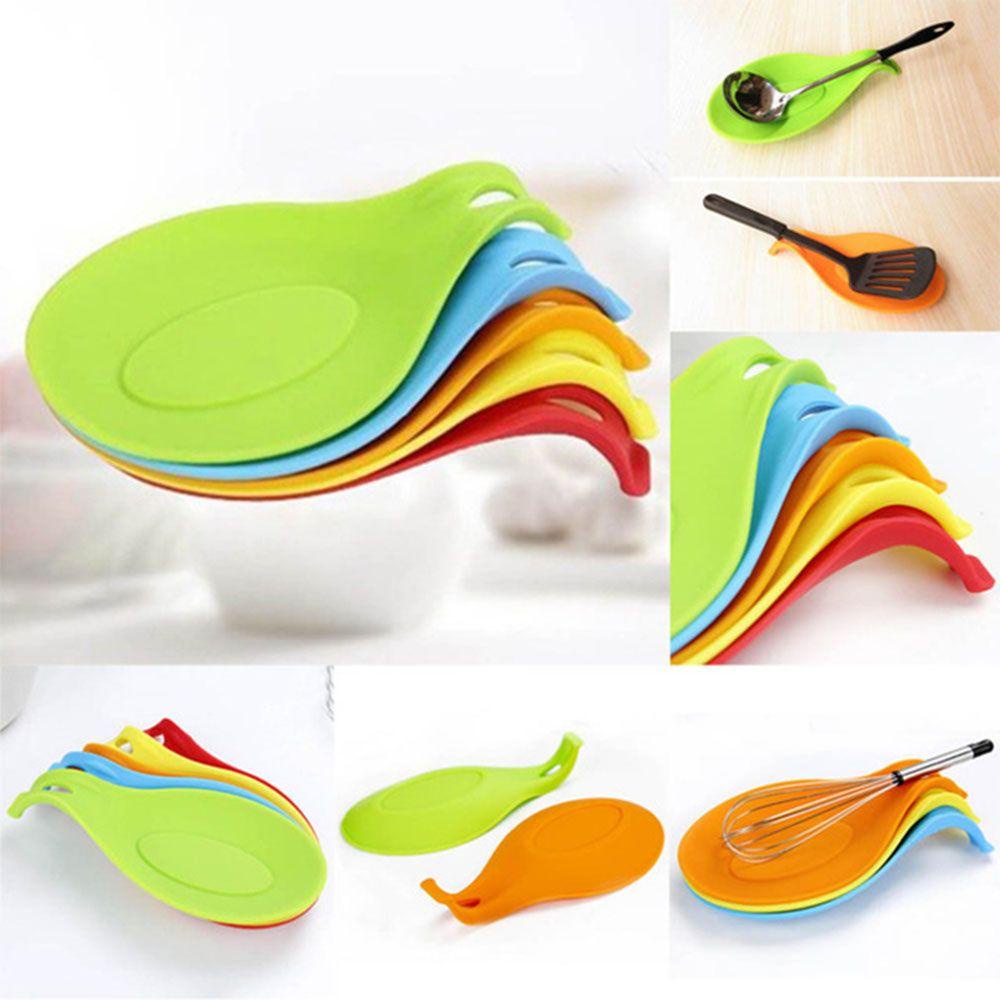Tấm Lót Muỗng / Ly Thủy Tinh Bằng Silicone Cách Nhiệt Tiện Dụng Cho Nhà Bếp