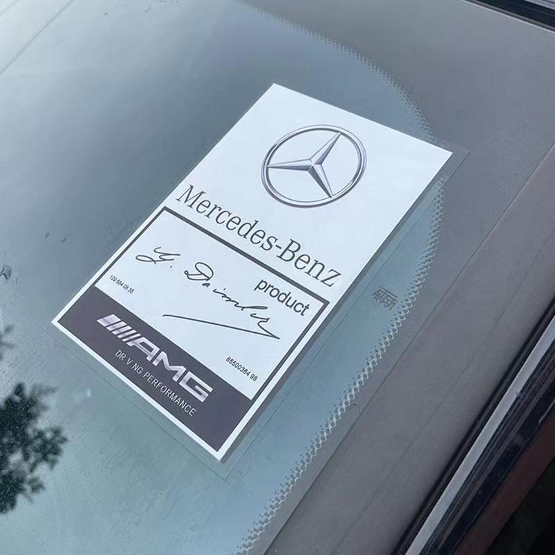Miếng Dán Trang Trí Kính Chắn Gió Xe Hơi Mercedes Benz W211 W124 GLB GLC W202 W176 W177 AMG W212 W213 AMG GT63 W210 6X6 W117 W123  W205 W204 W203 W220