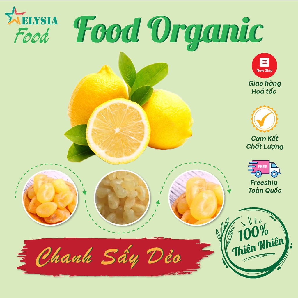 Chanh non sấy dẻo - Hàng chất lượng cao - Thơm ngon bổ dưỡng 100g - 500g