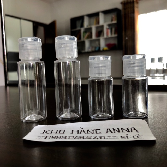 [ Chai lọ nhựa nắp bật ]  10 CHAI pet nhựa trong suốt 100ml / 70ml / 50ml / 30ml / 20ml/ 10ml nắp bật nhấn chiết mỹ phẩm