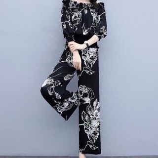 Set bộ thời trang cách điệu hoạ tiết size M L XL 2Xl