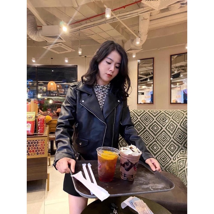 ［ＣÒＮ ３ ＣＨＩẾＣ］Áo Khoác Z A R A Nữ 🖤 Áo Da Cao Cấp 🖤 Hàng Xuất Dư