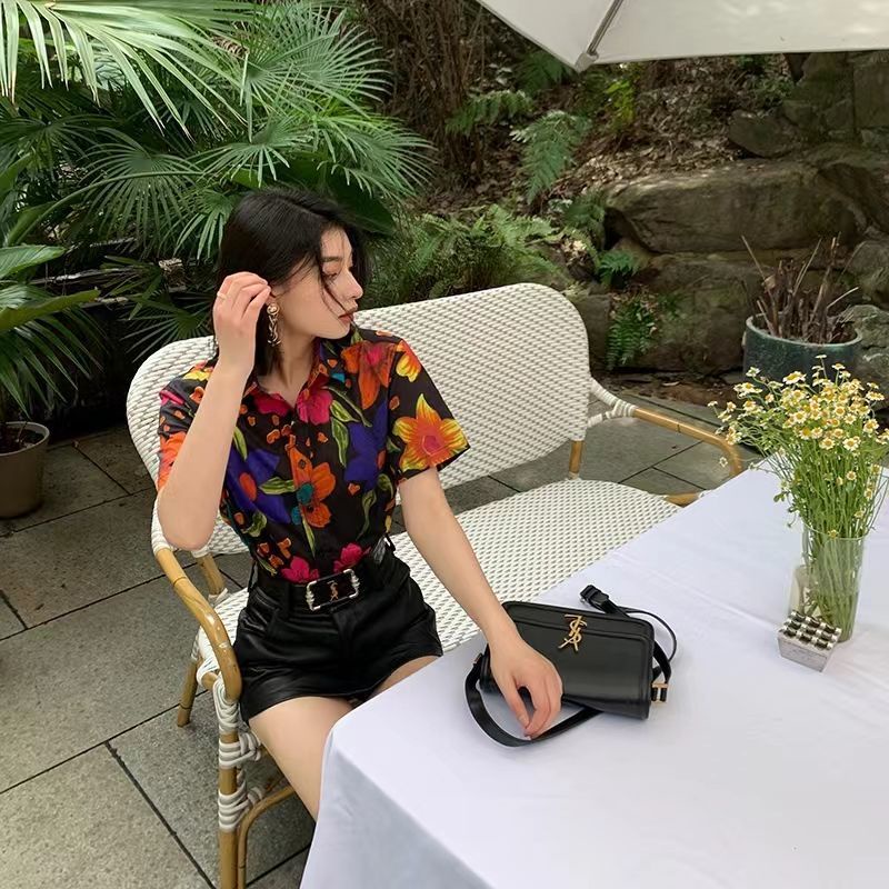 Áo Sơ Mi Ngắn Tay In Họa Tiết Nhiều Màu Mới Hợp Mùa Hè