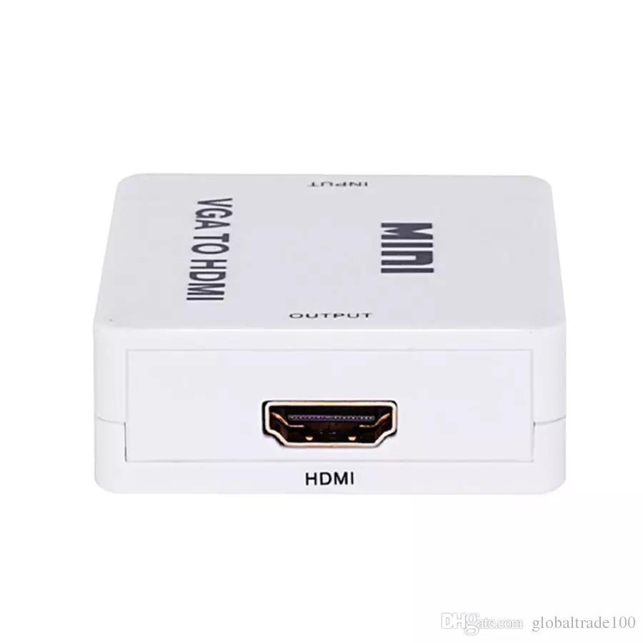 Bộ chuyển đổi tín hiệu từ VGA sang HDMI Mini trắng