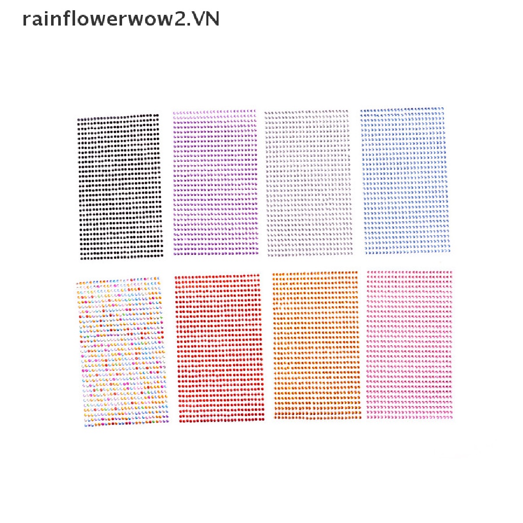 Bộ 750 Hạt Đá 3mm Tự Dính Trang Trí Điện Thoại / Xe Hơi Đa Dụng