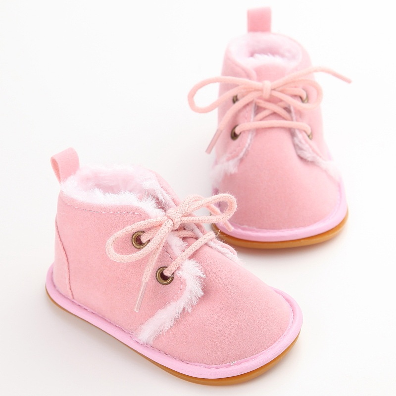 Giày Bốt Cotton Đế Cao Su Giữ Ấm Mùa Đông Mới Cho Bé Trai Bé Gái Sơ Sinh Tập Đi