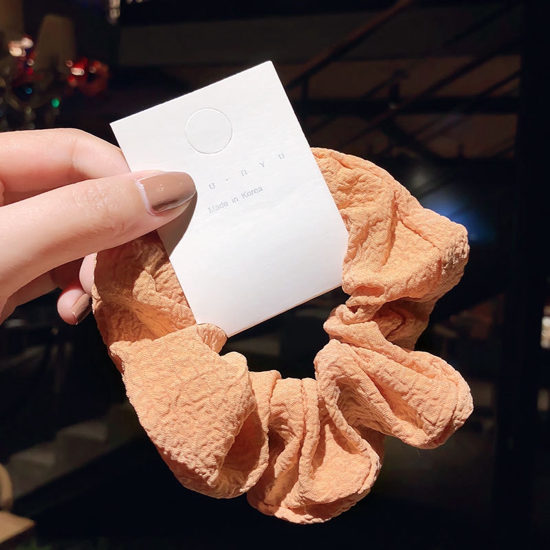 Dây Buộc Tóc Cao Su Co Giãn Thiết Kế Đơn Giản Dễ Thương Phong Cách Hàn Quốc Cho Nữ