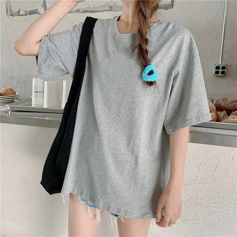 SUXI Áo Thun Nữ Ngắn Tay Cổ Tròn Thời Trang Hàn