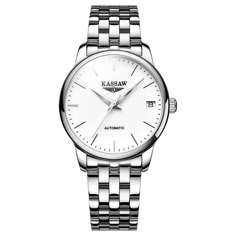 Đồng hồ nữ chính hãng KASSAW K858-9 Kính sapphire ,chống xước,Chống nước 50m ,BH 24 tháng,Máy cơ (Automatic) ,dây thép