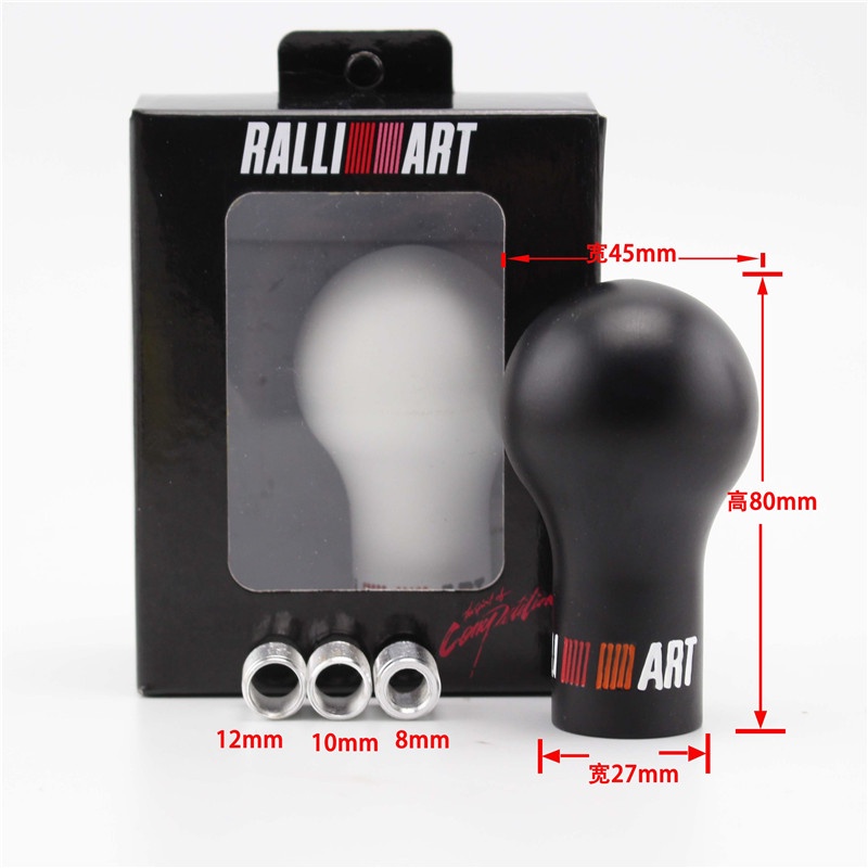Ralliart Núm Bọc Cần Số 5 / 6 Tốc Độ Màu Trắng / Đen Chuyên Dụng Cho Xe Hơi mitsubishi