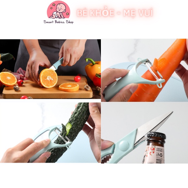 Bộ dao kéo chế biến thực phẩm cho bé