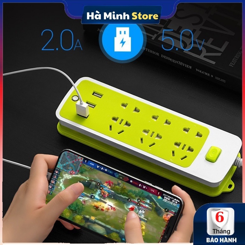 [Hàng Loại A] Ổ Cắm Điện Đa Năng Chống Giật 9 ổ cắm, 3 cổng USB - Ổ Cắm Điện Xanh Thái Lan Đa Năng Siêu Bền An Toàn