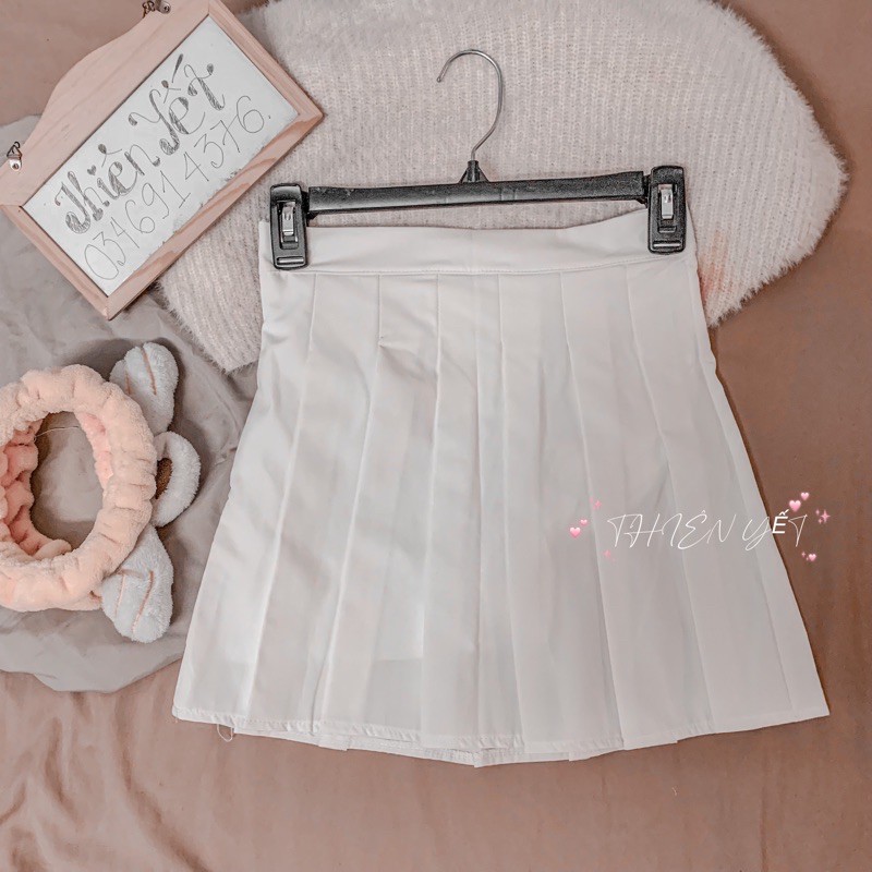 Chân váy TENNIS TRẮNG trơn có quần trong | BigBuy360 - bigbuy360.vn