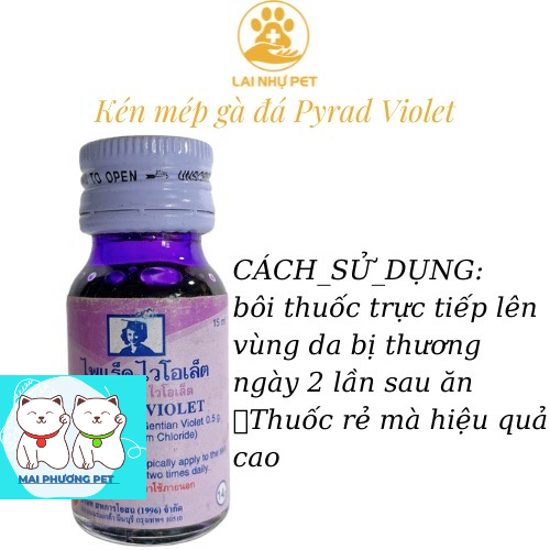 ￼HN- bôi mép gà chọi, Mép trong Violet cho chiến kê, dạng bôi 15ml/lọ- MADE IN THAiland