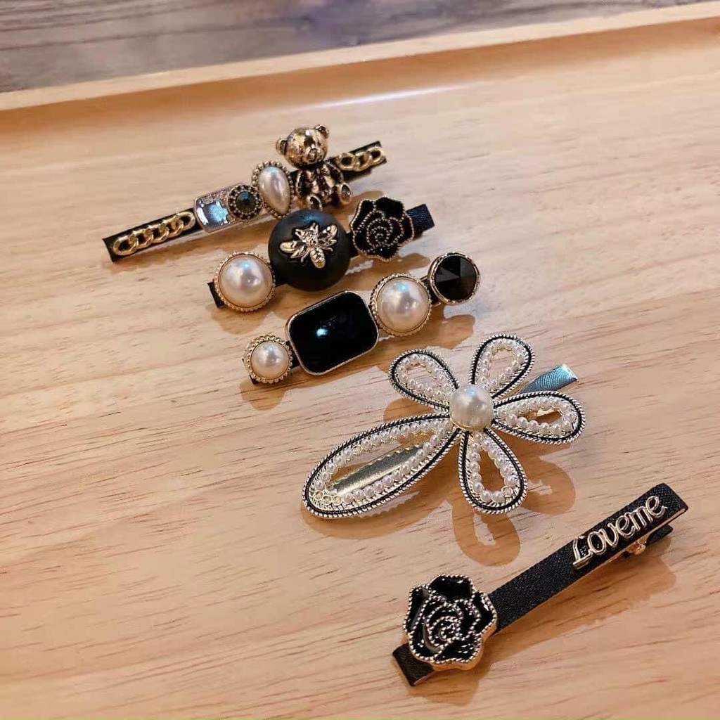 Set 5 kẹp tóc phong cách Hàn Quốc sang trọng - Uni Shop