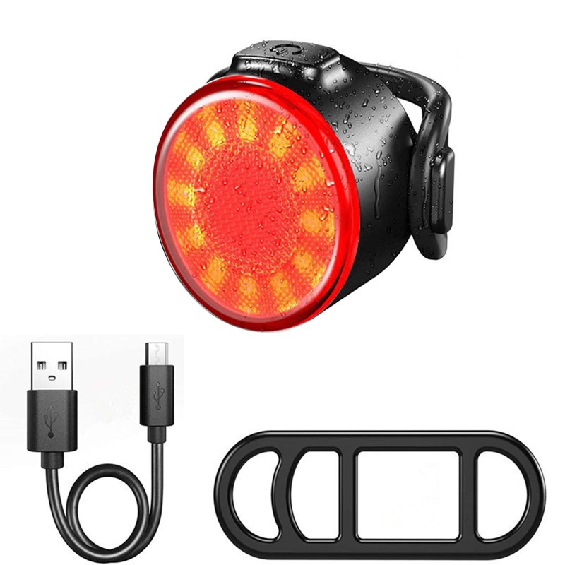 Đèn COB báo hiệu gắn đuôi xe đạp chống thấm nước có thể sạc lại dùng khi đi ban đêm