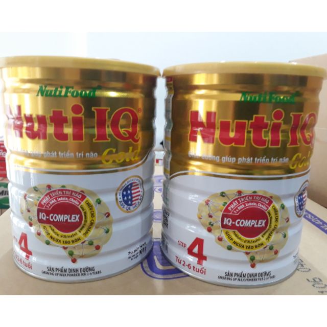Combo 4 hộp nuti IQ gold 4 900g (từ 2 đến 6 tuổi)