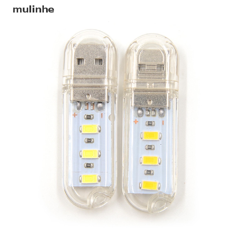 2 Đèn LED USB Mini 3 Bóng 5730 SMD 1.5w Dùng Khi Đi Cắm Trại