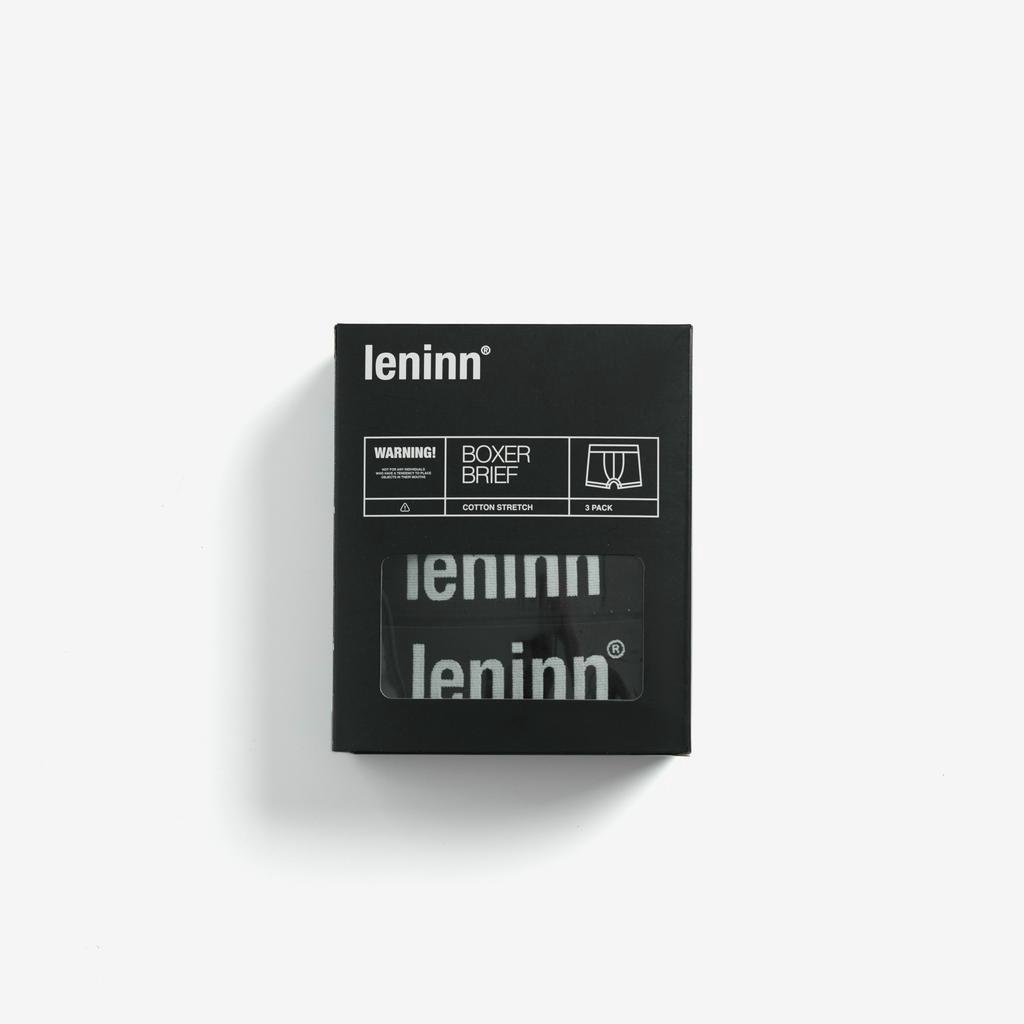 Combo 3 quần lót nam dáng Trunk Bamboo - Leninn Black Boxer
