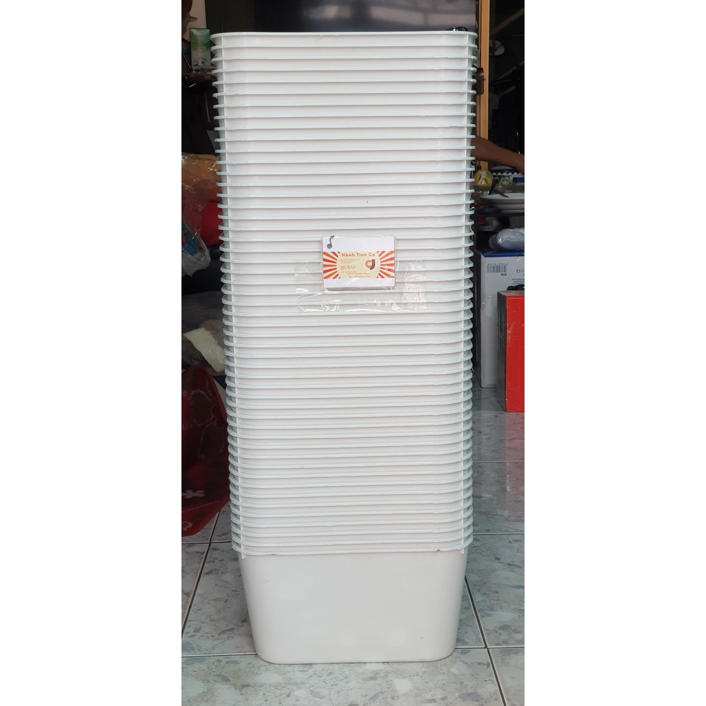 Thùng khay chậu nhựa, thùng kem nuôi thủy sinh hoặc trồng rau 7 LÍT kt 30x22x16cm