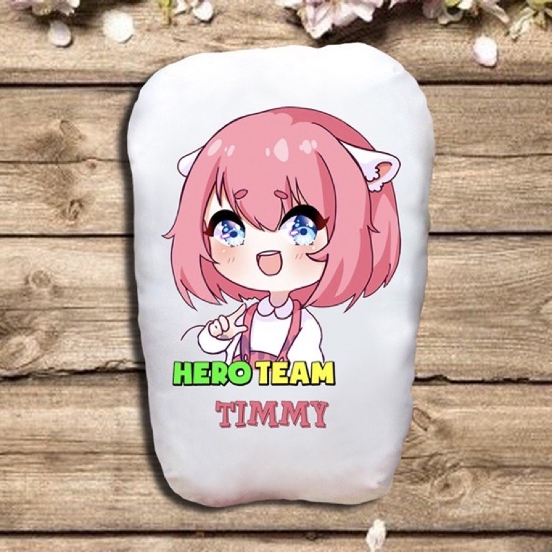Gối hero team in 2 mặt ảnh 22-50cm