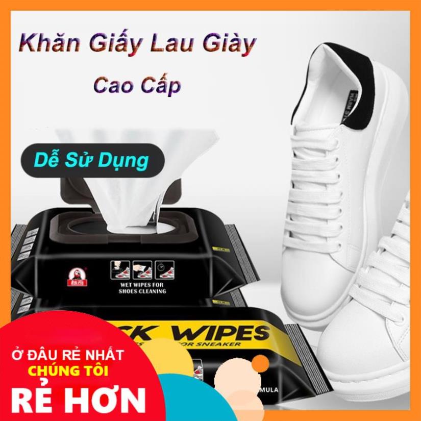 ( Xả Kho) Khăn lau giày QUICK WIPES - Khăn giấy ướt đa năng làm sạch vết bẩn trên giày (Chúng Tôi Rẻ Nhất)