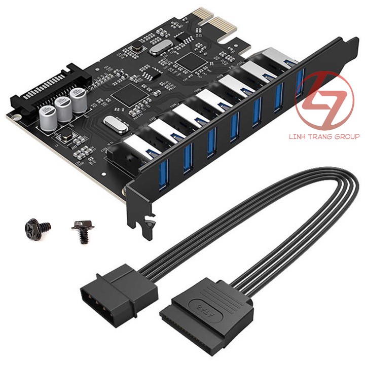 Card chuyển đổi PCI-E ra 7 cổng USB3.0 Orico PVU3-7U - HB25