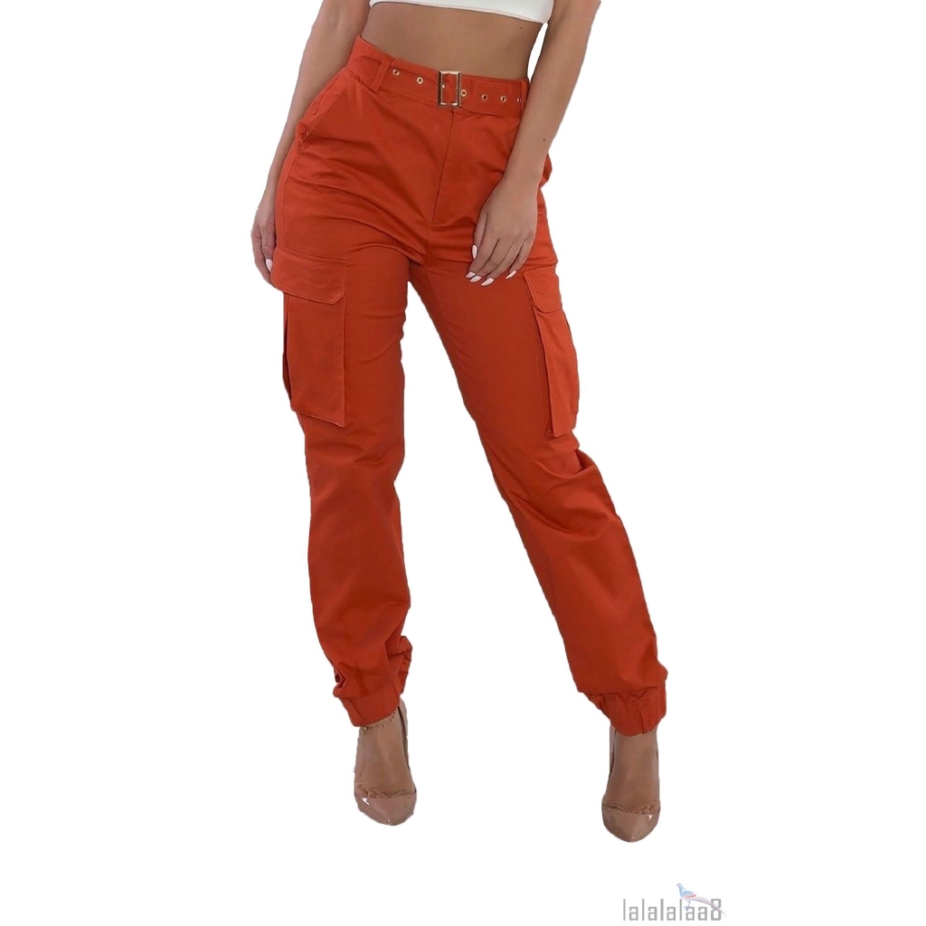 ☆➔❤New Women High Waist Hip Hop Combat Cargo Pants Loose Casual Trousers Fashion