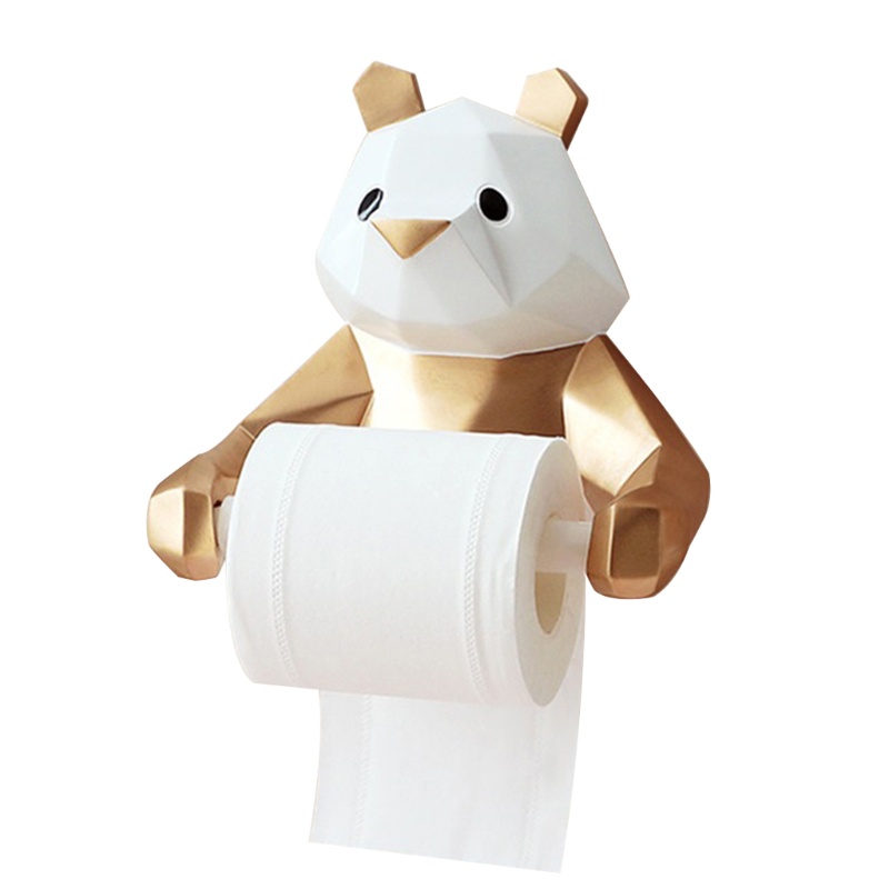 Giá Đỡ Cuộn Giấy Vệ Sinh Gắn Tường Hình Gấu Trúc Phong Cách Bắc Âu