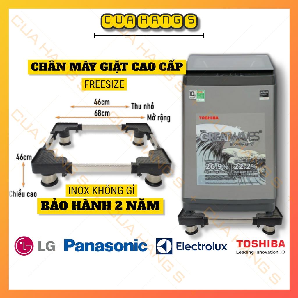 Kệ máy giặt tủ lạnh cao cấp trụ inox - BH 2 năm