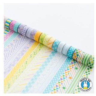 Set 4 cuộn mini Washi tape CẦU VỒNG